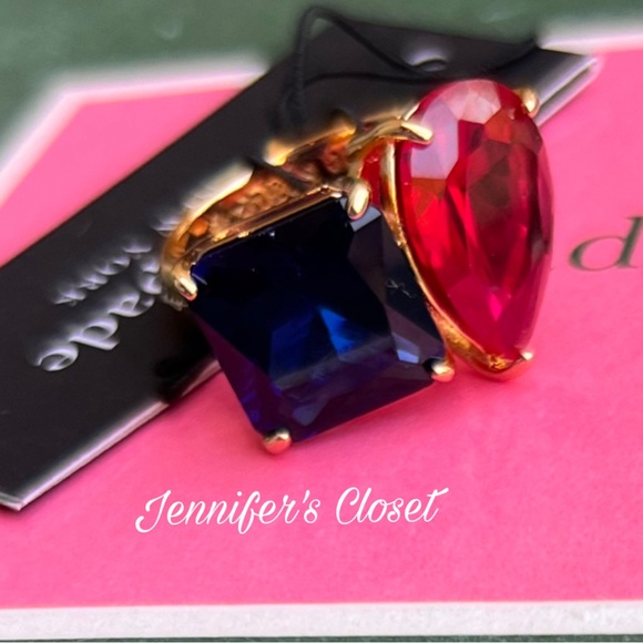 Kate Spade Crystal Statement Ring Sz. 6 - Picture 5 of 6